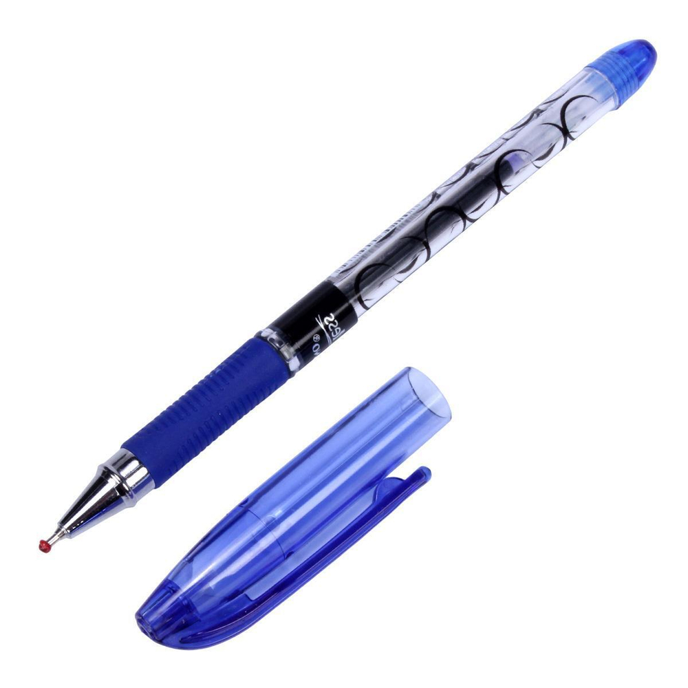 Ручка масляная 0,7 мм, синяя ,с грипом "Piano Fine top"