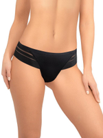 Трусики-бразилиана с полосочками на задней части (Размер: XXL) (Цвет: молочный)