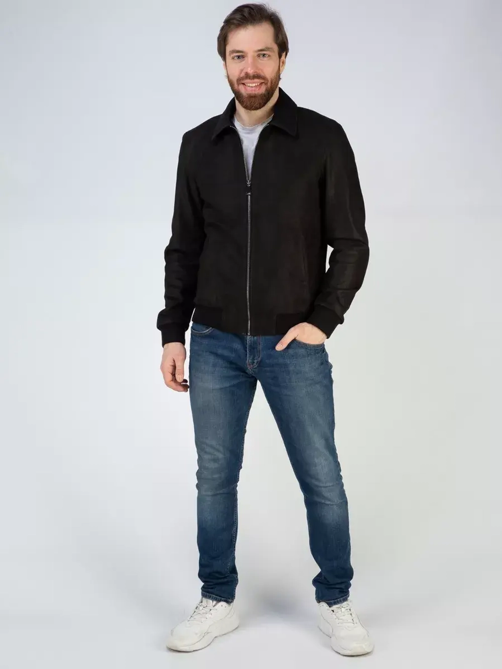 Кожаная куртка демисезонная замша