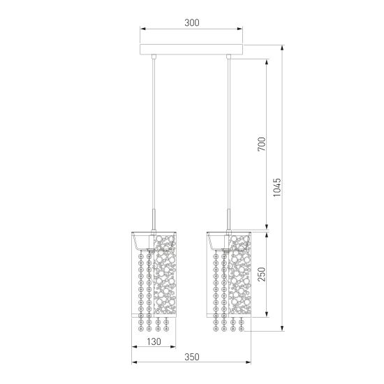 1181/2 / подвесной светильник /   хром