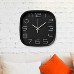 Часы настенные квадратные 25*25см "Классика", корпус черный