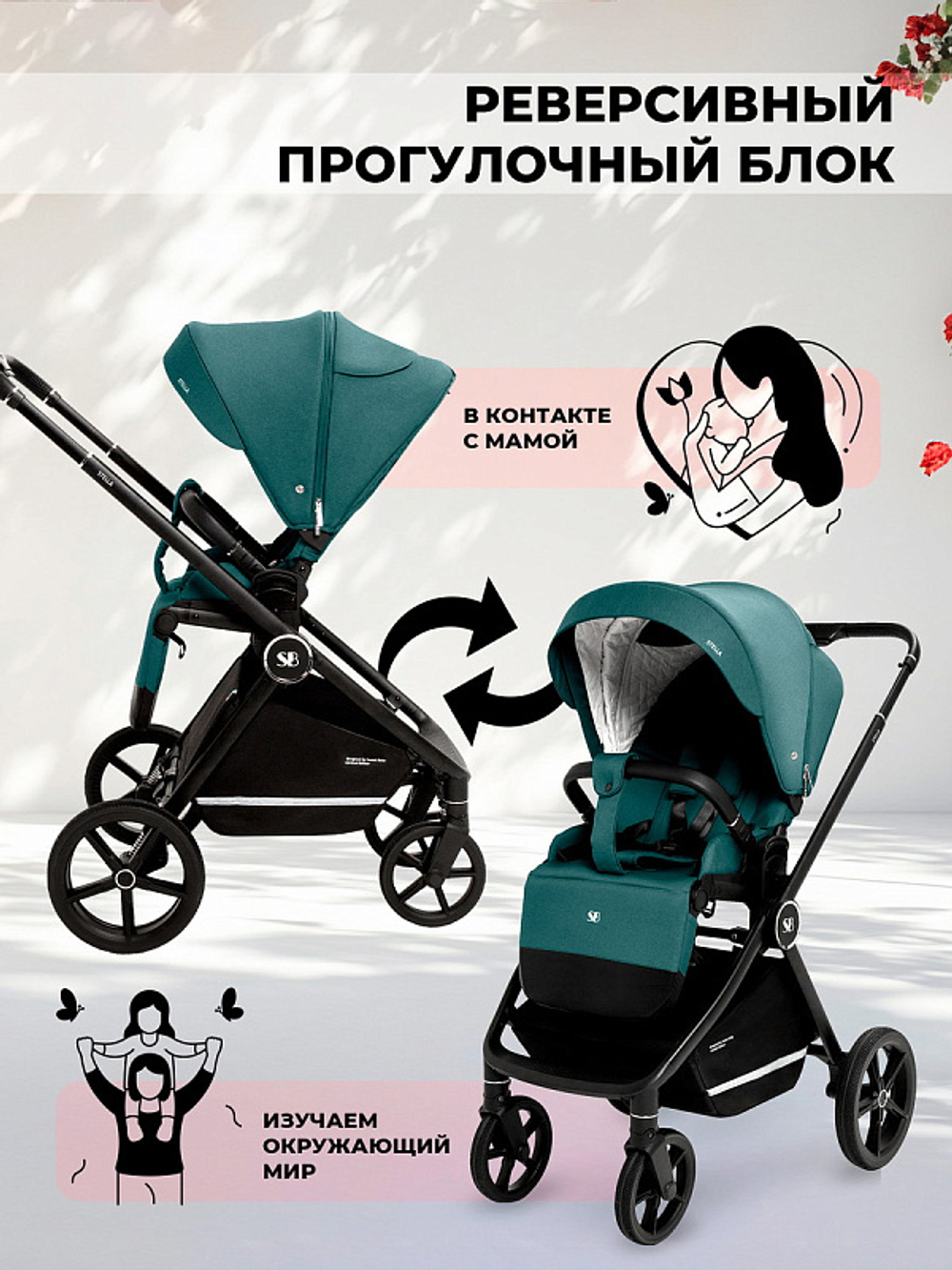Прогулочная коляска Sweet Baby Stella 427300 Green