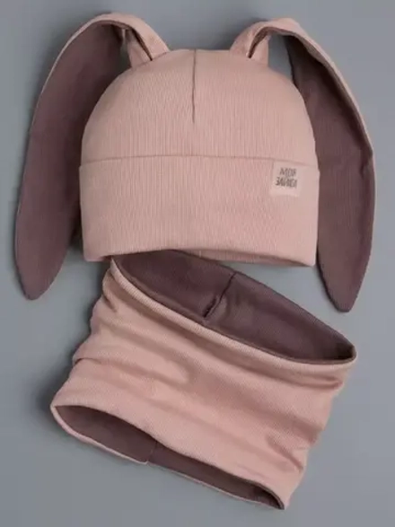 Шапка для девочек осенняя, с ушками