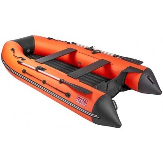 Лодка Тонар Алтай А320 (надувное дно) оранжевый/черный