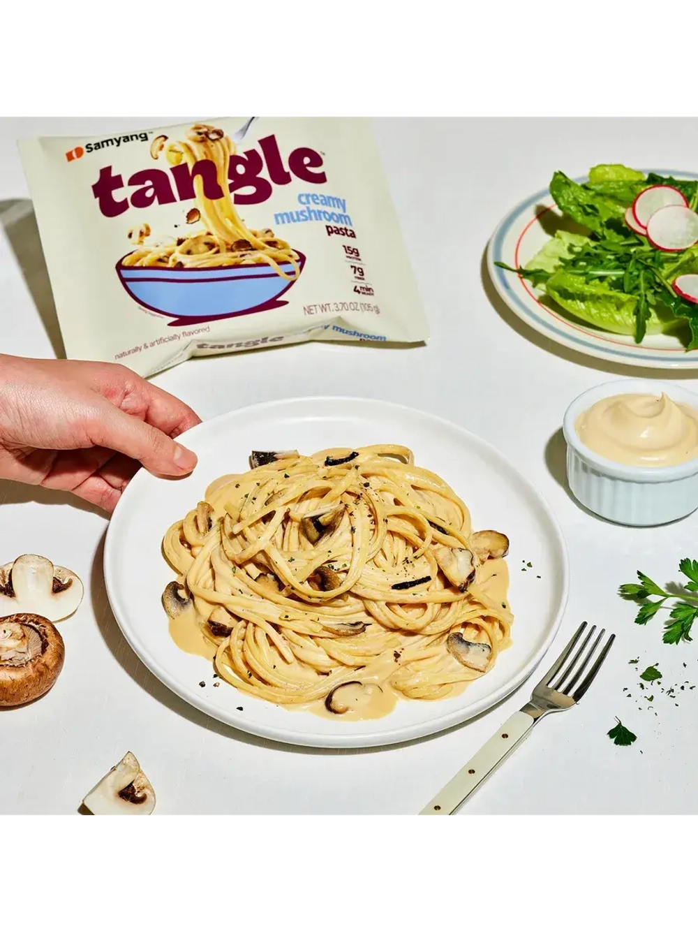 Паста Лингвини в сливочном соусе с Грибами 105 г * 2 шт