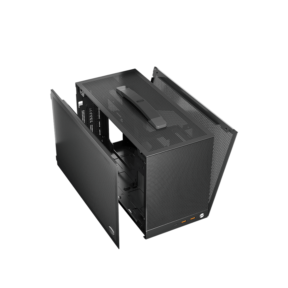 Корпус PCCooler K101 MESH GY 3F ITX 2xUSB3.0, 1xUSB-C, 3xFans, 1x3.5", 4x2.5" Grey