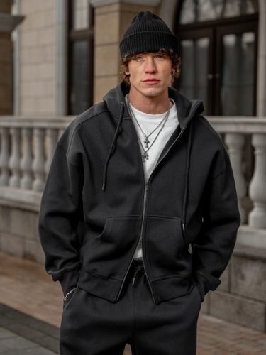 Графитовая худи на молнии Laine