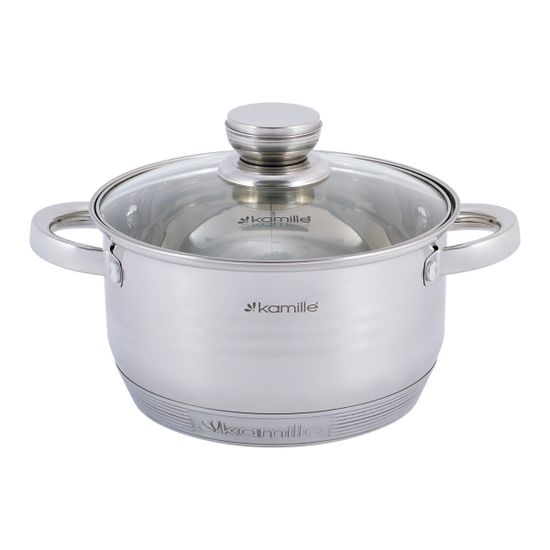 Кастрюля 3 л. из нержавеющей стали Kamille КМ 4912