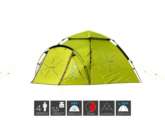 Палатка автоматическая 4-х местная Норфин Хейк 4, арт. NF-10406