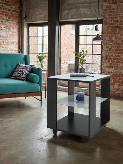 Стол журнальный BeautyStyle 6 венге/стекло белое