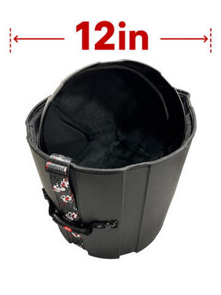 Ударопрочный кейс DGCASE DARUMA 12-08V - для барабана том, ЧЕРНЫЙ, отделка велюр