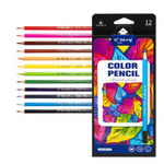 Карандаши цветные Yalong 12 цв., "Природа" деревянные, трехгранные, заточенные, грифель 3.0 мм, картон. уп., европодвес