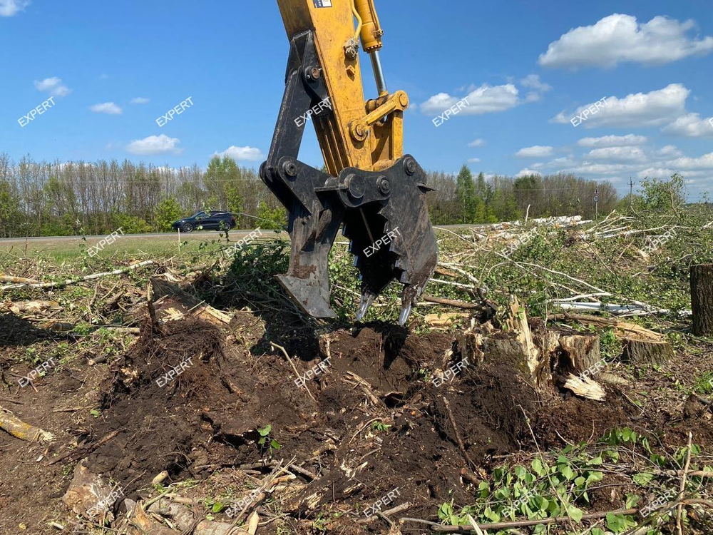 Корчеватель пней Раптор на экскаватор New Holland