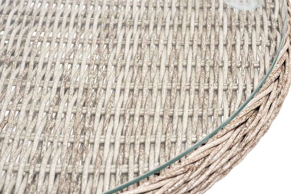 "Эспрессо-80 R" обеденная группа плетеная, цвет бежевый