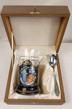 Чайный набор "Морозко" (Ручная роспись Палех)