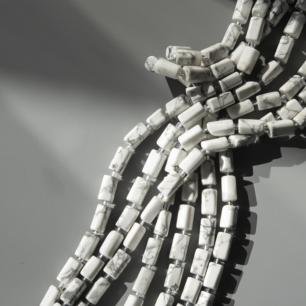 Магнезит натуральный, 6*10-12мм, бочонки