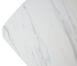 Стол CALVIN 180 SEMI-POLISHED SNOW CARRARA SOLID CERAMIC / Серый дуб, ®DISAUR