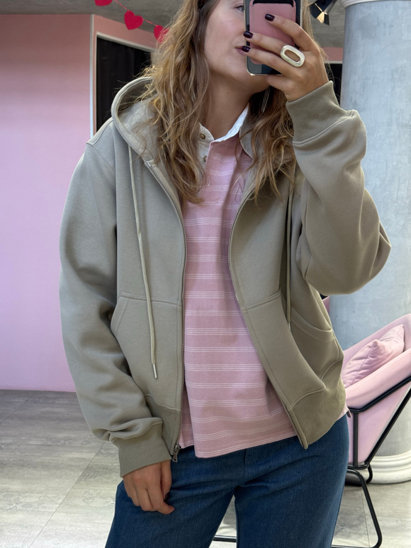 Худи Zipper бежевый