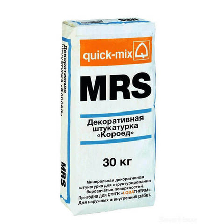 Quick-Mix MRS 2,5 mm - Декоративная штукатурка «Короед», 2,5 мм, белая, 30 кг