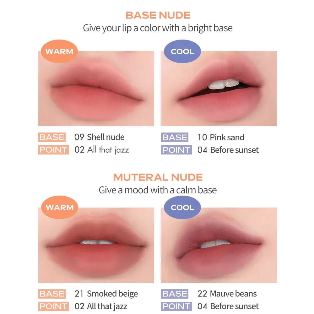 Rom&Nd Zero Matte Lipstick лёгкая матовая помада для губ