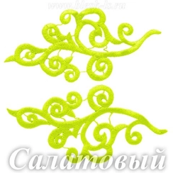 Лейсы кружевные, Салатовый (модель S)