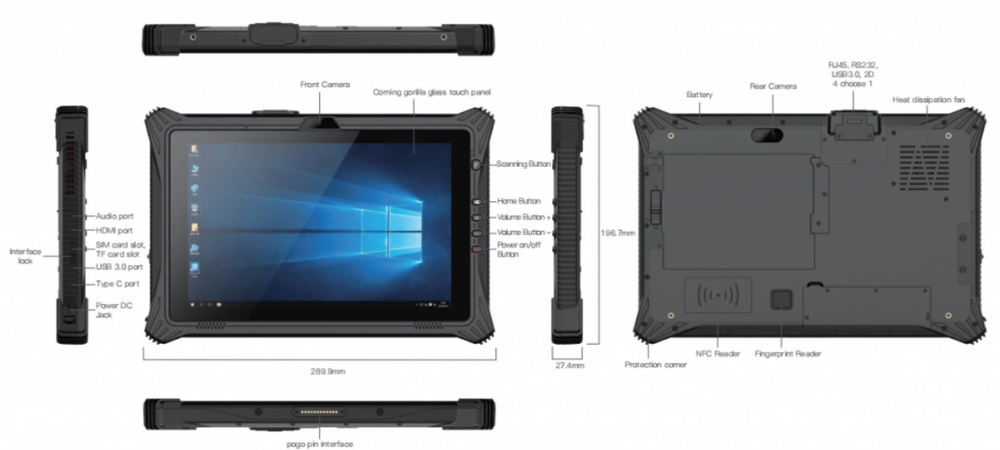 Планшет защищенный CyberBook T200J