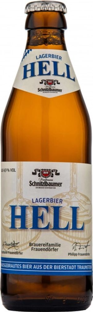 Пиво Шнитцльбаумер Лагербир Хелль / Schnitzlbaumer Lagerbier Hell 0.33 - стекло