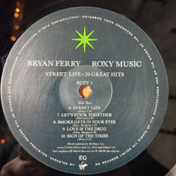 Винтажная виниловая пластинка LP Roxy Music Bryan Ferry Street Life 20 Great Hits (UK 1986)