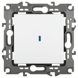 Выключатель ЭРА Серия 12 12-1102-01М с подсветкой, 10АХ-250В, белый матовый