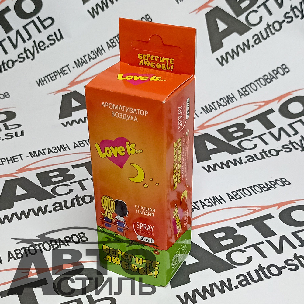 Ароматизатор спрей-картон Contra  30мл Love is  (сладкая папайя)