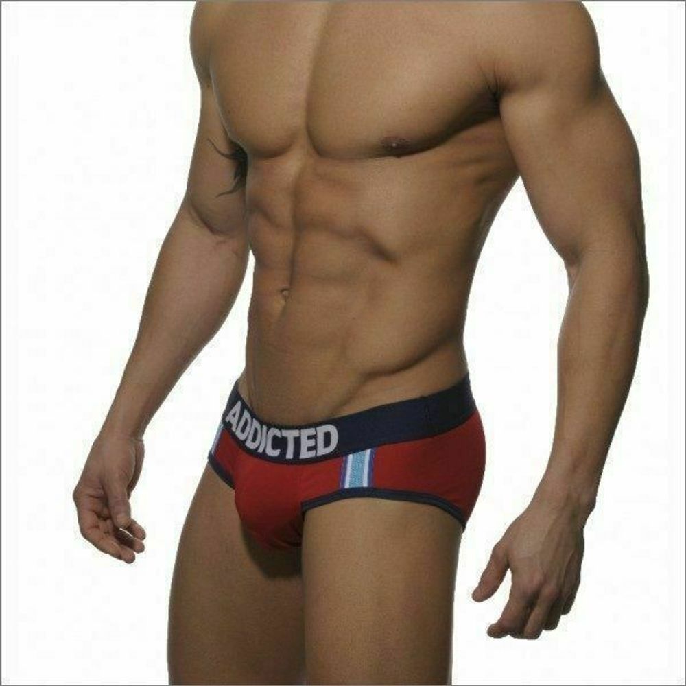 Мужские трусы брифы Addicted Brief Side Navy Red
