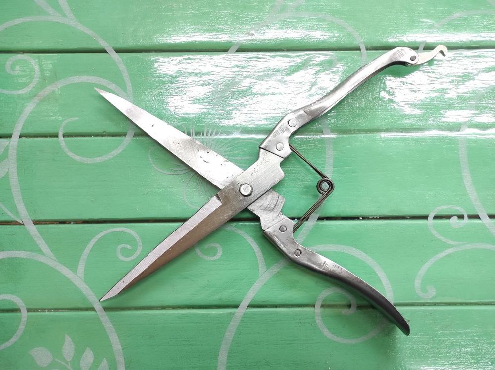 Ножницы для стрижки шерсти у овец, на пружине