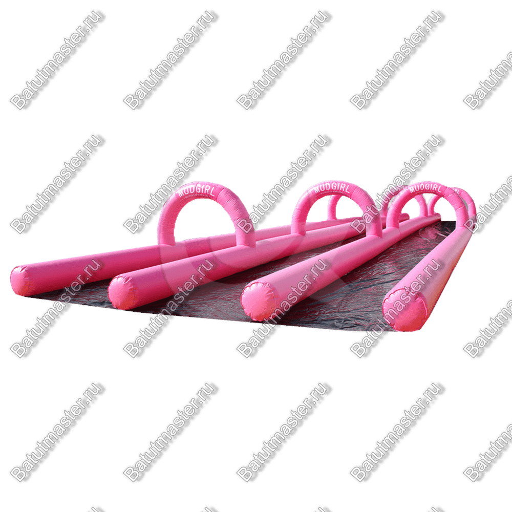 Водная горка без надувного дна, герметичная ТУРБО "Зефир", 80*6,5*1,5 м