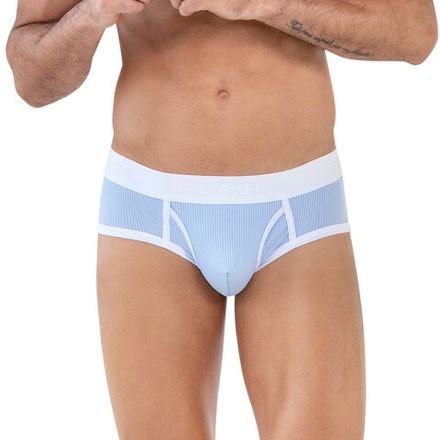 Мужские трусы брифы голубые Clever Moda URBANO PIPING BRIEF 161507