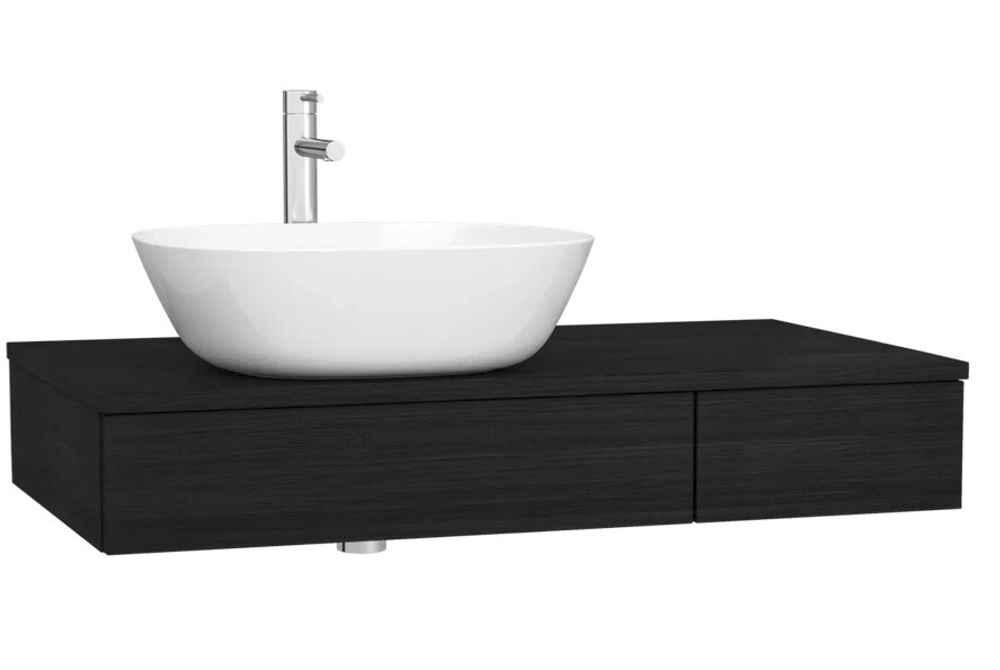 Тумба с раковиной VitrA Origin 90 см L 65673, черный дуб