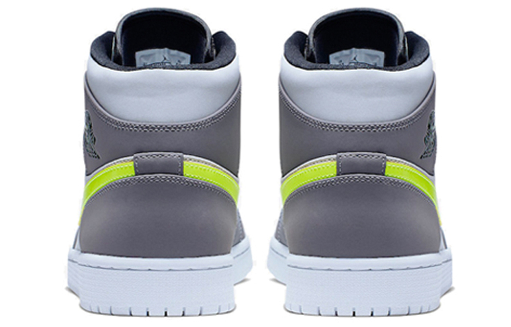 Кроссовки Jordan Air Jordan 1 Mid Neon Yellow Grey