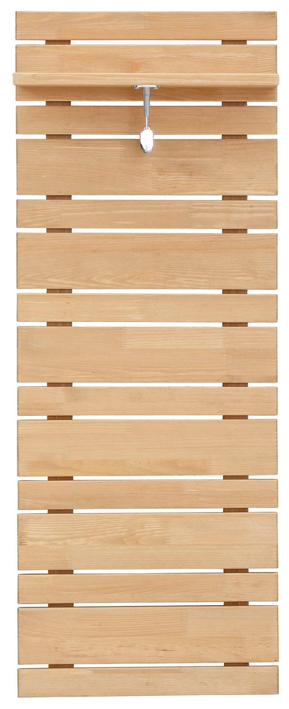 Вешалка настенная 40х18х104, для одежды, панель навесная в прихожую, Джосси, массив сосны, Dipriz