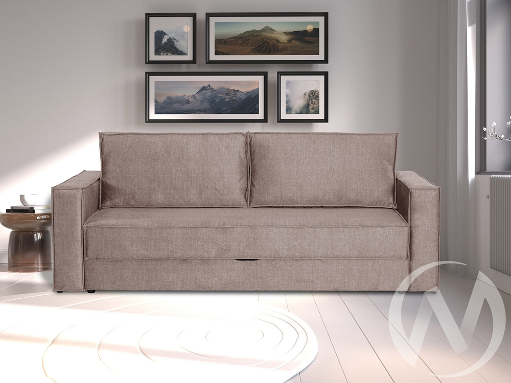 Диван прямой Эдельвейс (БД) SQUARE 29 (велюр какао)