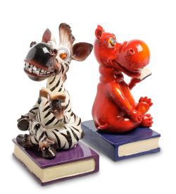 SK Gifts SK-75 Держатели для книг «Бегемотик с Зеброй»