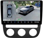 Магнитола Volkswagen Jetta 5 2005-2010 (климат 1) - Teyes CC3-2K-360 на Android 10, 2K QLED, 6Гб+128Гб, CarPlay, 4G SIM-слот, 4 камеры в комплекте