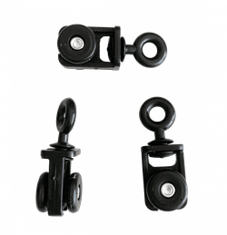 Бегунок с прорезиненными роликами Артель, черный