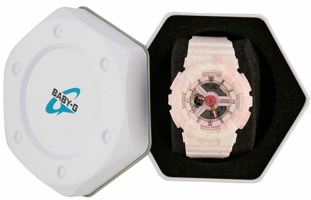 Японские наручные часы Casio Baby-G BA-110PI-4AER с хронографом