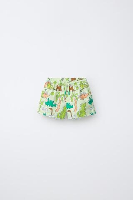 ZARA ПЛАВКИ С ДИНОЗАВРАМИ, ЗЕЛЕНЫЙ