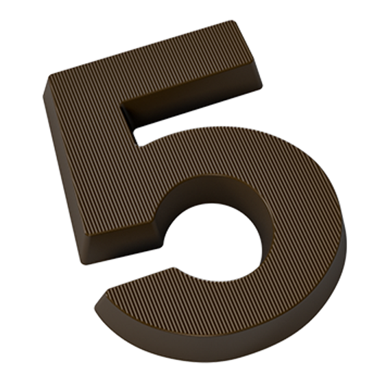 947 | Форма для шоколадных изделий &quot;5&quot; (275*135 мм)