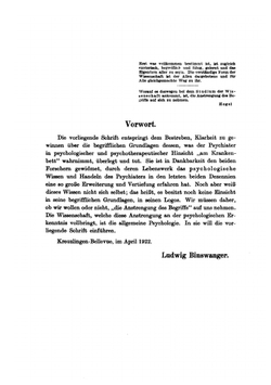 Einführung in die probleme der allgemeinen psychologie | L. Binswanger