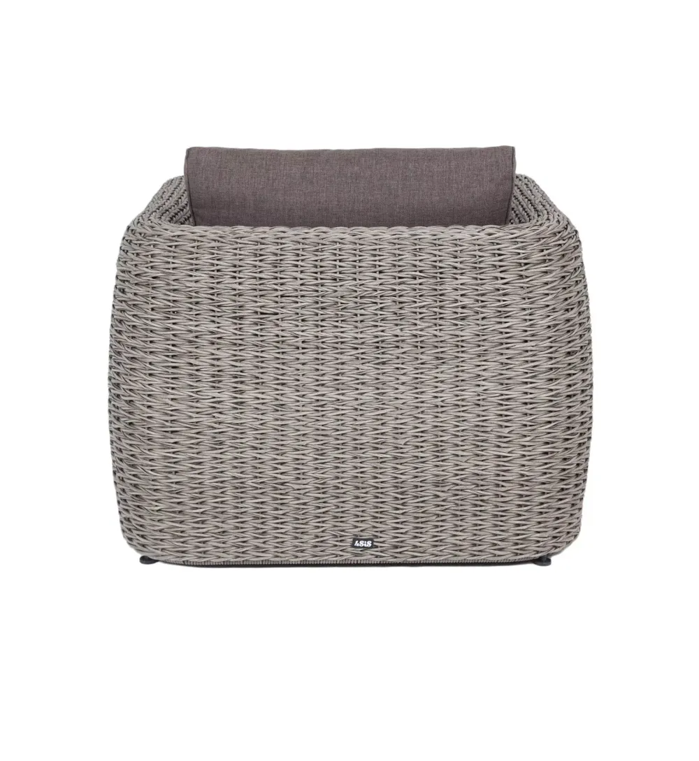 "Кальяри" кресло из искусственного ротанга (гиацинт), цвет серый