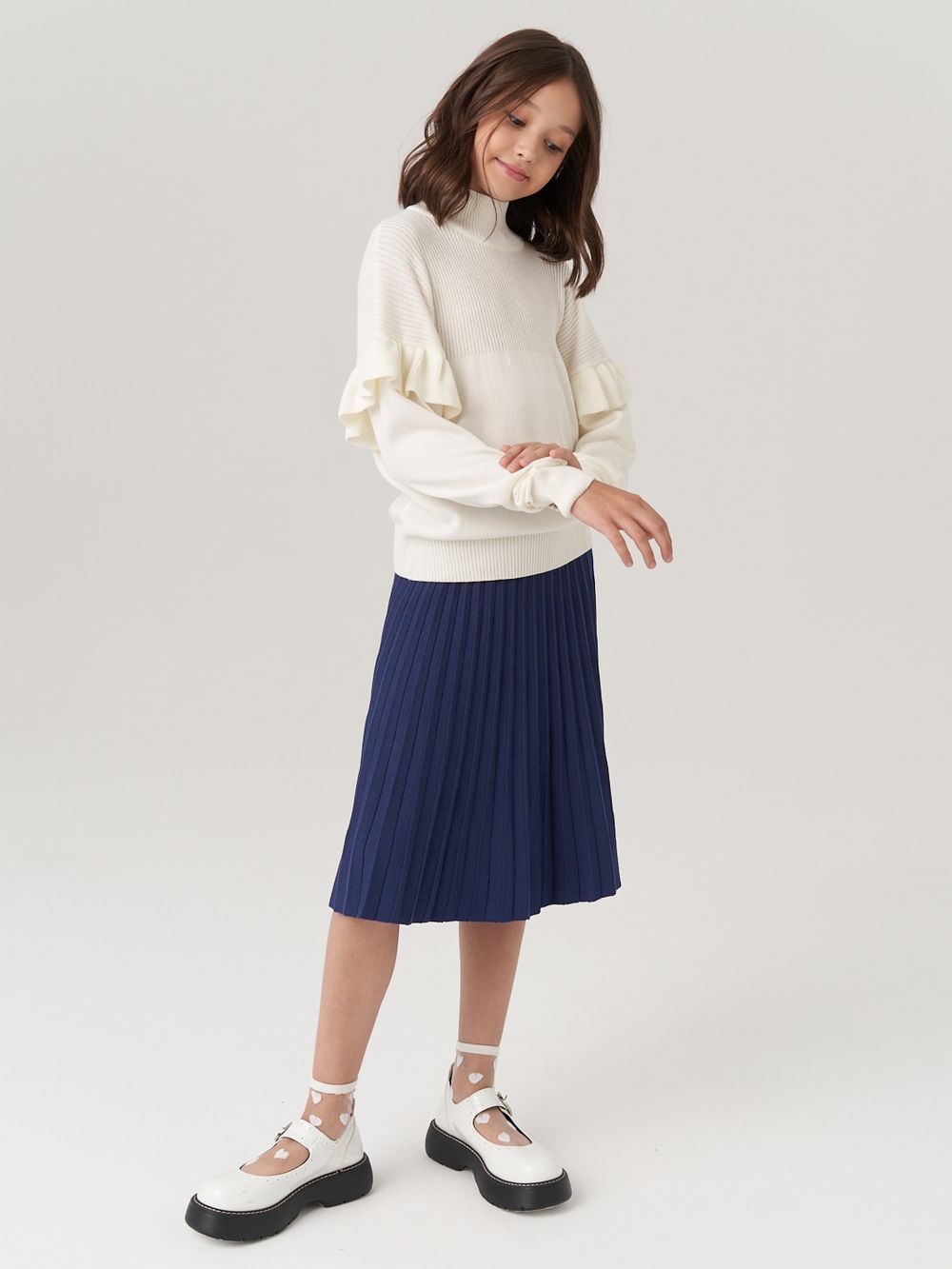 Юбка школьная для девочки AT883 сапфировый