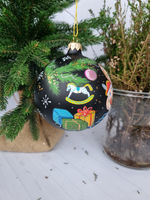 Шар стеклянный Щелкунчик,  ручная роспись