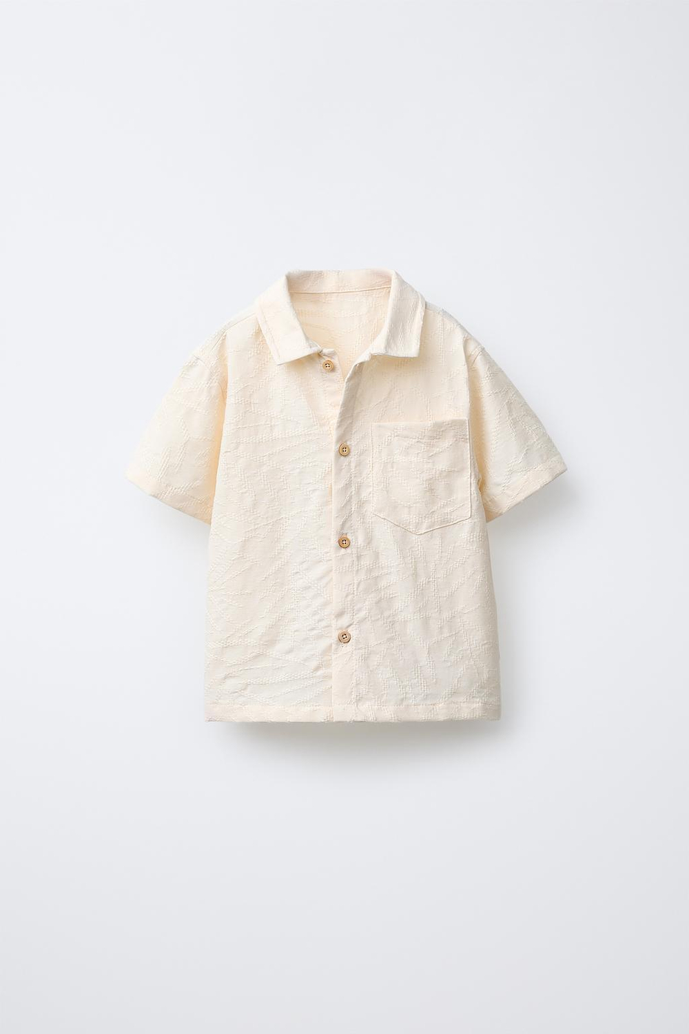 ZARA ЖАККАРДОВАЯ РУБАШКА, ЭКРЮ