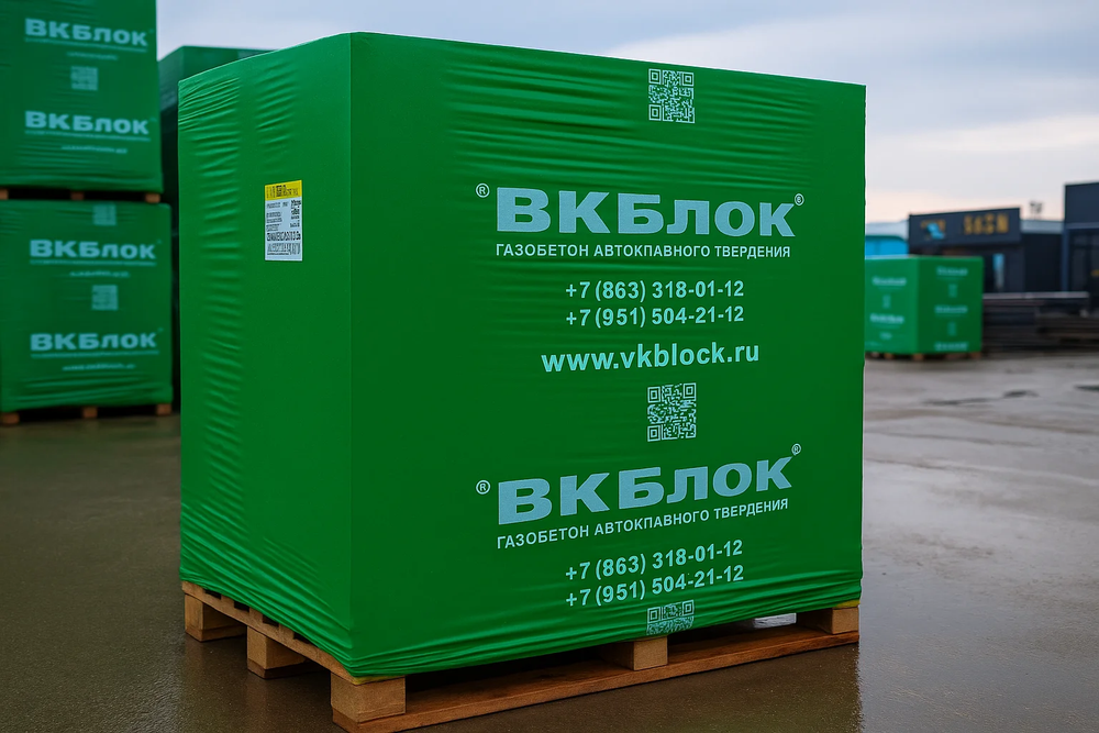 Газобетонный блок ВКБлок D500 625х200х300мм (2,1 м3)